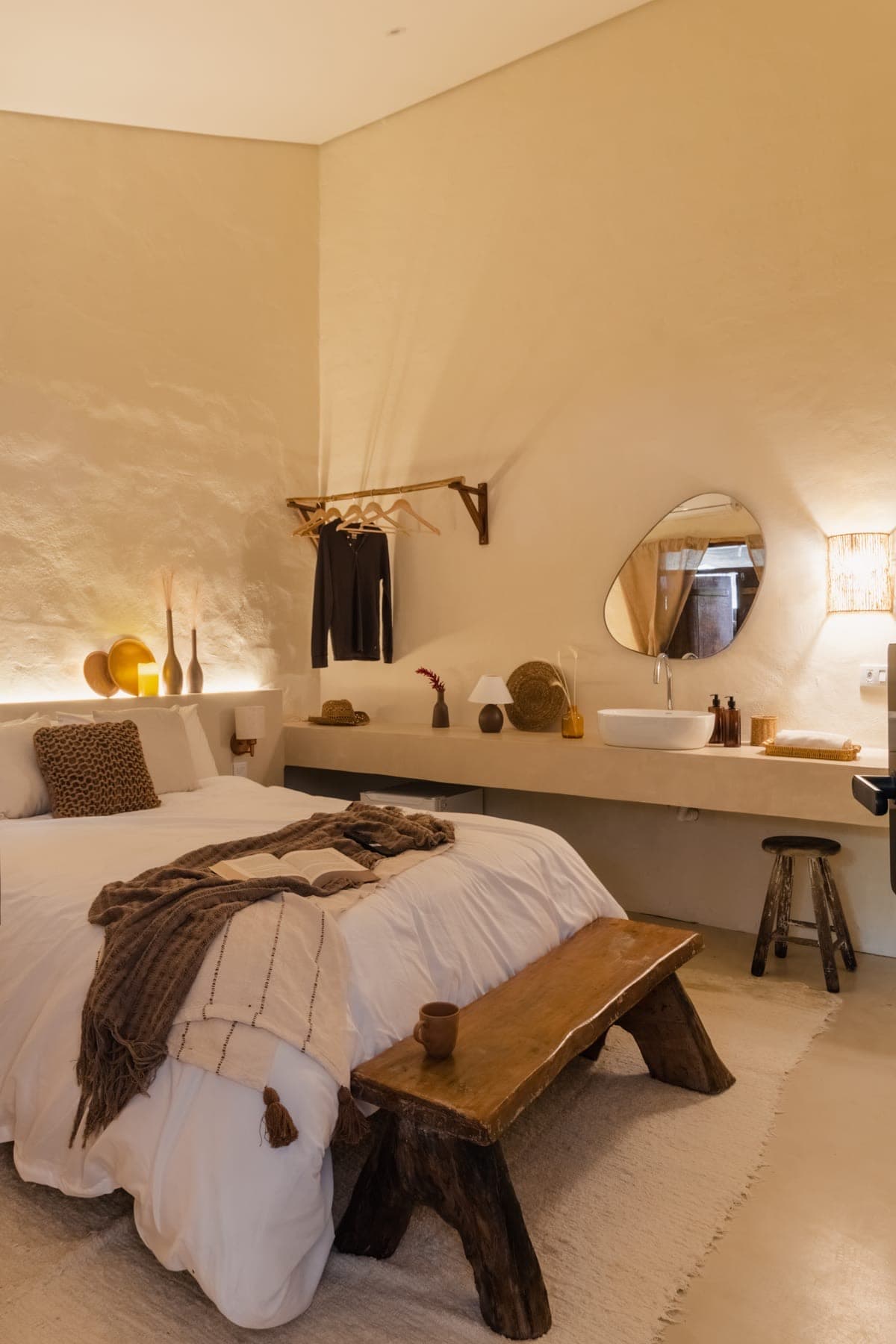 A room in low evening light
